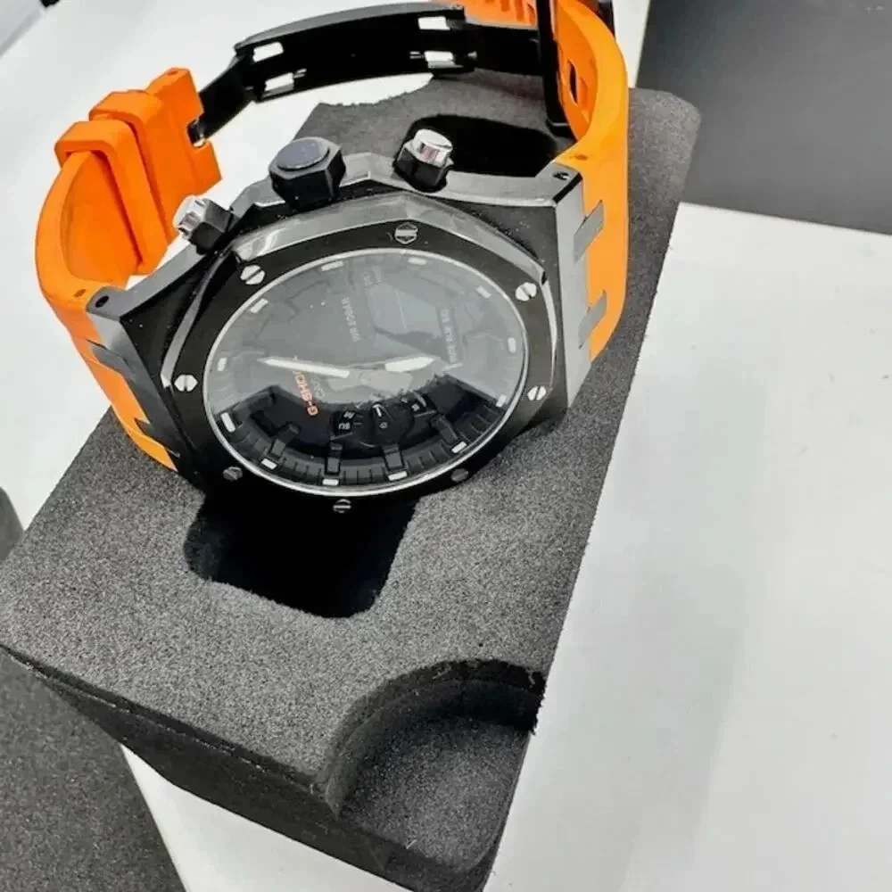 NEW In Box Casio G-Shock Ga-2100 Gen 5 Casioak Mod Orange Strap Mens OS